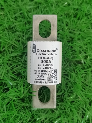 EV / HEV 250 โวลต์รถยนต์ DC ฟิวส์รถยนต์ไฟฟ้าสำหรับสถานีชาร์จ 300Amp