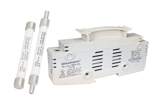 ฟิวส์พลังงานแสงอาทิตย์ขนาด 10 × 85 Pv, ฟิวส์ตลับไมโครสีขาว 30 แอมป์ IEC60269.6 มาตรฐาน