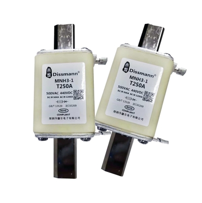 ฟิวส์ NH Type HRC แรงดันสูง ความสามารถในการทำลายสูง 250A กระแสไฟที่ได้รับการจัดอันดับ