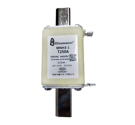 ฟิวส์ NH Type HRC แรงดันสูง ความสามารถในการทำลายสูง 250A กระแสไฟที่ได้รับการจัดอันดับ