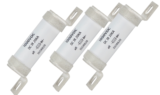 สีขาว Bs88 60a ฟิวส์วัสดุเซรามิก 1000VDC ISO8820 มาตรฐาน