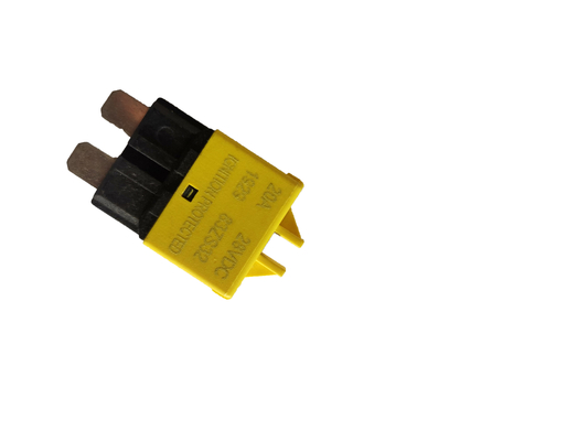 ฟิวส์ใบมีดเบรกเกอร์แบบรีเซ็ตได้ไนลอน 28VDC ฟิวส์ใบมีดขนาดเล็กที่สามารถตั้งค่าใหม่ได้