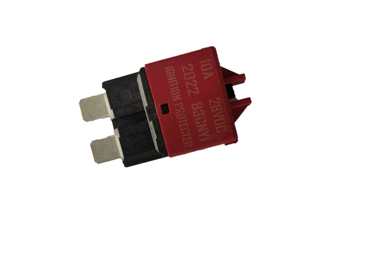 ฟิวส์ใบมีดเบรกเกอร์แบบรีเซ็ตได้สีแดง 28VDC 5A กระแสไฟที่ได้รับการจัดอันดับ