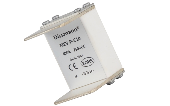 ฟิวส์ระบบจัดเก็บพลังงาน DC 750V สำหรับอินเวอร์เตอร์ DC10KA ทำลายความจุ