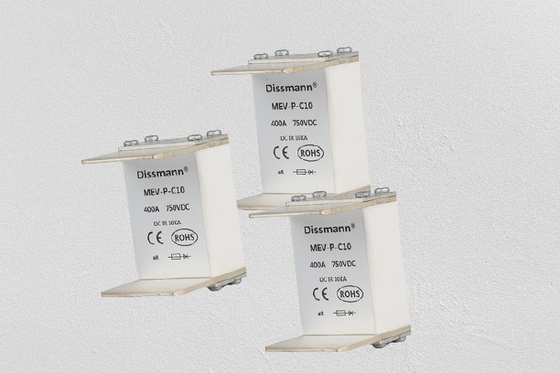 ฟิวส์ระบบจัดเก็บพลังงาน DC 750V สำหรับอินเวอร์เตอร์ DC10KA ทำลายความจุ