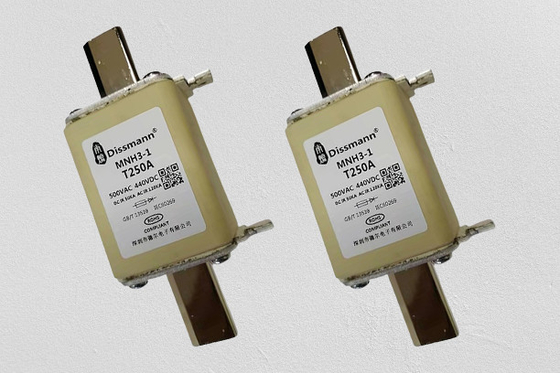 ฟิวส์ NH Type HRC แรงดันสูง ความสามารถในการทำลายสูง 250A กระแสไฟที่ได้รับการจัดอันดับ